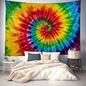 preiswerte Kunst Wandteppiche-Juni Pride Monat Regenbogen Krawatte Farbstoff hängen Wandteppich Wandkunst große Wandteppich Wandbild Dekor Fotografie Hintergrund Decke Vorhang Haus Schlafzimmer Wohnzimmer Dekoration