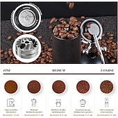 economico Accessori per il caffè-Macinacaffè manuale con macina in acciaio regolabile per cucina, utensile portatile per macinare il caffè espresso a mano