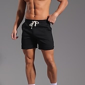 cheap Sweat Shorts-Men&#039;s Athletic Shorts Sweat Shorts Shorts Summer Shorts Pocket Drawstring Elastic Waist Plain Comfort Breathable Short Outdoor Sports Classic Casual Black White Micro-elastic