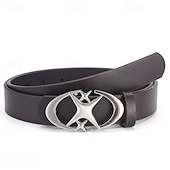abordables Ceintures pour homme-Homme Ceinture Ceinture Taille Noir Blanche Alliage Durable Ajustable Uni Extérieur Quotidien