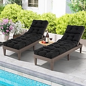 economico Copridivano-Cuscino impermeabile per chaise longue da interno/esterno, poltrona reclinabile ispessita con 4 lacci, cuscino per sedia a sdraio per piscina, sedia da balcone