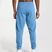 preiswerte Jogginghosen-Herren Jogginghose Hose Kordelzug Tasche Elastischer Bund Einfach Komfort Atmungsaktiv Täglich Outdoor Ferien Urlaub Mode Blau Schwarz Mikroelastisch