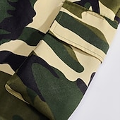 economico Vacanza-Per uomo Pantaloncini cargo Shorts Pantaloncini Estivi Coulisse Elastico in vita Multi-tasche Mimetico Comodità Indossabile Lunghezza al ginocchio All&#039;aperto Sport Quotidiano Moda Casual Verde