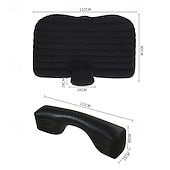baratos Capas para bancos de automóveis-cama de carro inflável &amp;colchão de acampamento pronto para SUV, sofá de ar portátil para viagem/dormir com 2 travesseiros de ar preto