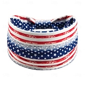 preiswerte Haarstyling-Zubehör-Stirnbänder mit amerikanischer Flagge für Frauen, patriotisches gedrehtes Haarband in Rot, Weiß und Blau, dehnbares, sportliches Haar-Accessoire für den Unabhängigkeitstag der USA, den Gedenktag