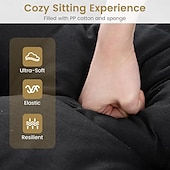 economico Copridivano-Cuscino impermeabile per chaise longue da interno/esterno, poltrona reclinabile ispessita con 4 lacci, cuscino per sedia a sdraio per piscina, sedia da balcone