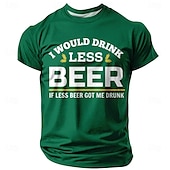 お買い得  メンズおもしろTシャツ-男性用おもしろ飲酒Tシャツ &#039;少しでも酔わないためにビールを飲む量を減らすだろう&#039;ビール好きのためのショートスリーブグラフィックTシャツ