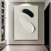 preiswerte Abstrakte Gemälde-schwarz-weißes Ölgemälde handgemachte Wandkunst 3er-Set abstrakte Malerei auf Leinwand handgemalte Textur moderne Malerei Wandkunst moderne abstrakte Malerei Wandkunst Wanddekoration