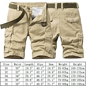 economico Classico-Per uomo Pantaloncini cargo Shorts Pantaloncini Estivi Multi-tasche Bottonato Tasca con Patta Semplice Comodità Indossabile Lunghezza al ginocchio All&#039;aperto Sport Quotidiano Moda Casual Nero Blu