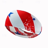 preiswerte Haarstyling-Zubehör-Stirnbänder mit amerikanischer Flagge für Männer, patriotisches gedrehtes Haarband in Rot, Weiß und Blau, dehnbares, sportliches Haar-Accessoire für den Unabhängigkeitstag der USA, den Gedenktag