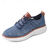 Χαμηλού Κόστους Ανδρικά Sneakers-Ανδρικά Αθλητικά Παπούτσια Τρέξιμο Περπάτημα Αθλητικό Καθημερινό ΕΞΩΤΕΡΙΚΟΥ ΧΩΡΟΥ PU Δέρμα Δίχτυ Αναπνέει Άνετο Αντιολισθητικό Δαντέλα μέχρι πάνω Μπλε Χακί Άνοιξη Φθινόπωρο Χειμώνας
