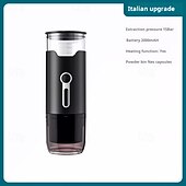 cheap Coffee Accessories-Portable Coffee Pot and Car Coffee Maker Portable brewer, travel coffee maker for camping, caravanning, hiking and office use, self-heating function