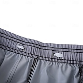 billiga Herrarnas Elite Shorts-Herr Shorts Beach Shorts Snörning Färgblock Andningsfunktion Snabb tork Knelängd Utomhus Semester Hem Semester Etnisk Stil Svart+Grå Mörkröd Elastisk