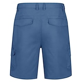 economico Classico-Per uomo Pantaloncini cargo Shorts Pantaloncini Estivi Elastico in vita Multi-tasche Tasca con Patta Semplice Comodità Indossabile Lunghezza al ginocchio All&#039;aperto Sport Quotidiano Moda Casual Nero