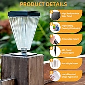 cheap Pathway Lights &amp; Lanterns-Solar Pathway Lights for Outside Super Bright Solar Driveway Lights Outdoor Waterproof Auto On/Off Solar Garden Fence Lights Solar Powered Post Landscape Decor Lighting for Path Yard Walkway