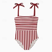 cheap One Pieces &amp; Tankinis-Women&#039;s One Piece Swimsuit Open Back Swimwear Floral Swimwear Red Red-White Breathable Quick Dry Sleeveless - Swimming Surfing Snorkeling Summer