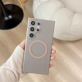 お買い得  サムスン用ケース-電話 ケース 用途 サムスンのギャラクシー S25 S25エッジ S24 Ultra Plus S23 磁気吸着ケース 磁石バックル ワイヤレス充電をサポート マットフロスト PC