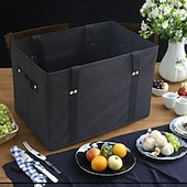 baratos Arrumação e Organização-Sacolas de compras reutilizáveis, cesta de piquenique dobrável, bolsa de armazenamento de viagem portátil, cesta de compras portátil de tecido não tecido, organizador de frutas e vegetais dobrável