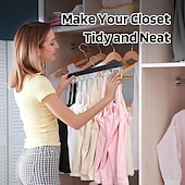 cheap Home Storage &amp; Hooks-2 Pack Bra Hanger for Closet Organizer Premium Wooden Tank Top Hangers with 40 Foldable Hooks 360 Rotating Design Space Saving Storage for Tank Tops Bras Scarves and More