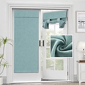 economico Accessori finestre-Copertura per Finestra in Lino Tenda per Porta in Vetro Francese Opaca Raccoglibili Ombreggiature Romane Autoadesive Isolate Termicamente Tricia Bloccaggio Luce Oscurante Privacy 1 Pannello