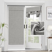 economico Accessori finestre-Copertura per Finestra in Lino Tenda per Porta in Vetro Francese Opaca Raccoglibili Ombreggiature Romane Autoadesive Isolate Termicamente Tricia Bloccaggio Luce Oscurante Privacy 1 Pannello