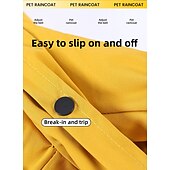 baratos capa de chuva-Capa de chuva para cachorro, capa de chuva impermeável com capuz, capa de chuva refletiva alta para animais de estimação com furo para guia para cães pequenos, médios e grandes