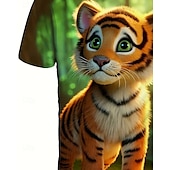 cheap Boy&#039;s 3D Animals-Boys 3D Animal Tiger T shirt Tee Short Sleeve Summer Spring Fashion Basic Kids 4-12 Years Crew Neck Outdoor Casual Daily Regular Fit