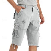 olcso Klasszikus-Férfi Capri Cargo rövidnadrág Outdoor Shorts Alkalmi rövidnadrág Planinarske kratke hlače Baggy rövidnadrág Többzsebes 8 Zseb Sima Nedvességelvezető Viselhető Borjú-hossz Szabadtéri Hétköznapi Napi