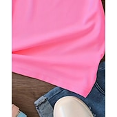 cheap Girl's 3D Playful Humor-Girls' 3D Letter T shirt Tee Short Sleeve Summer Spring Fashion Basic Kids 4-12 Years Crew Neck Outdoor Casual Daily Regular Fit