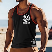 economico Canotte da palestra-Per uomo Canotta Gilet Canottiera Maglietta senza maniche Senza Maniche Collo a U Scollo a Cucchiaio Estate Tinta unica Semplice Moda Sportivo Classico Blocco di colore Streetwear Casuale Sportivo