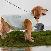 preiswerte Kühlweste &amp; Shirt-Hunde-Shirts, schnelltrocknende, weiche, dehnbare Haustier-T-Shirts mit reflektierendem Etikett, Tanktop, ärmellose Weste, Sonnenschutz, Hundekleidung für große Hunde