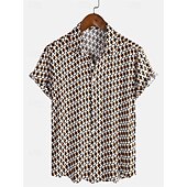 cheap Tops-Retro Vintage 1970s Shirt Disco Geometic Psychedelic Men&#039;s Halloween Carnival Music Festival Pride Parade Pride Month Adults&#039; Shirt