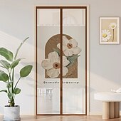 cheap Window Screen &amp; Door Screen-Flowers Magnetic Screen Door Heavy Duty Screen Door Mesh with Magnets, Privacy Door Curtain with Full Frame Tape,Automatical Closure, Easy Install