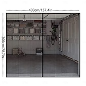 cheap Window Screen &amp; Door Screen-Garage Magnetic Screen Door Garage Door Screen Magnetic Closure Fiberglass Garage Screen Doors for Car Garage Pull Down for Patio, Porch, Window to Keep Bugs Out