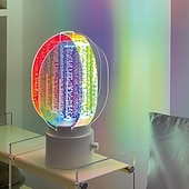 お買い得  装飾ライト-オーロラ効果のあるコードレス充電式テーブルランプ、360度回転する寝室用ナイトライト、リビングルーム用電池式デスクランプ、デスクワークステーション用小型ランプ、ムード照明ミニランプ