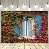 זול שטיח נוף-קיר חלון צמח ירוק תלוי שטיח קיר אמנות שטיח גדול קיר קישוט תמונה רקע שטיח וילון בית חדר שינה סלון קישוט