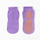 preiswerte Persönliche Pflege &amp; Gesundheit-4 Paar Grip-Pilates-Socken für Damen, rutschfeste Yoga-Sportsocken, atmungsaktive Trampolin-Grip-Socken für Kinder und Erwachsene, Baby-Bodensocken mit Silikon-Grip für Tanz, Zuhause, Fitnessstudio,