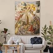 voordelige Middeleeuwse Wandtapijt-Middeleeuwse Wandtapijt Middeleeuwse Wandtapijt Religieuze Kunst Groot Muur Decor Fotografie Achtergrond Thuis Slaapkamer Woonkamer Decoratie De Doop van Christus