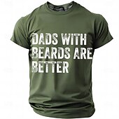 tanie T-shirty 3D męskie-Męskie Zabawny slang ojciec Podkoszulek Krótki rękaw Podkoszulek Druk 3D Półgolf Koszula Moda Codzienny Podstawowy Ulica Codzienny Czarny Czerwony Niebieski Lato Wiosna Na każdy sezon Odzież S M L XL