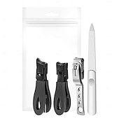 economico Cura Personale &amp; Salute-Set di tagliaunghie con punte oblique e appuntite, tagliaunghie rotante a ganascia larga con design anti-schizzi, lima per unghie a doppia faccia, tagliaunghie per unghie dei piedi resistenti per