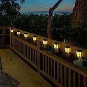 cheap Outdoor Wall Lights-2/4 Pcs Solar Fence Light Outdoor Waterproof Solar Wall Light 2 Modes Lighting for Deck Wall Patio Fence Landscape Decoration