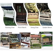 baratos Cobertura de Sofa-Almofada de assento de balanço grossa para balanço externo, almofadas de reposição para balanço de varanda de 2 ou 3 lugares, verde