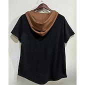 cheap Men&#039;s Casual T-shirts-Men&#039;s T Shirt Tee Short Sleeve Shirt Tee Top Short Sleeve Hooded Summer Plain Fashion Designer Basic Lace up Vacation Street Going out Apricot Black Top Tee for Men