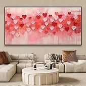 ieftine Picturi Florale/Botanice-Picturi în ulei pe pânză, realizate manual cu textură abstractă, cu diagramă cardiacă, realizate manual de Mintura, decorațiuni de perete, imagine modernă pentru decorul casei, fără ramă, neîntinsă