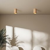 economico Lampade da soffitto con dimmer-Plafoniera a LED a 1 luce, in metallo e pietra, con montaggio a filo, per corridoio, veranda, bar, loft creativo, lampade da balcone 110-240 V