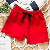 billiga Underdelar-Barn Pojkar Shorts Ensfärgat Andningsfunktion Mjukt Shorts Utomhus Grundläggande Svart Vit Gul Mid midja