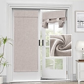 economico Accessori finestre-Copertura per Finestra in Lino Tenda per Porta in Vetro Francese Opaca Raccoglibili Ombreggiature Romane Autoadesive Isolate Termicamente Tricia Bloccaggio Luce Oscurante Privacy 1 Pannello