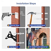 Недорогие Садовые флаги, Баннер-Держатель флага для наружного использования уличный держатель флага металлический кронштейн для флагштока алюминиевый кронштейн для флага кронштейн для установки флага повышенной прочности двойной