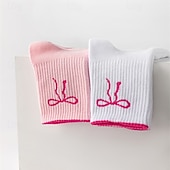 halpa Henkilökohtainen hoito ja terveys-3 paria pitäviä pilates-sukkia naisille, liukumattomat jooga-urheilusukat, pitkät puuvillaiset liukumattomat sukat silikonipisteillä, hengittävät hiljaiset barre-sukat sisätiloissa käytettäväksi