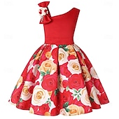 cheap Party Dresses-Kids Girls&#039; Party Dress Graphic Sleeveless Performance Special Occasion Princess Polyester Party Dress Summer Spring kids Multicolor Yellow Light Green
